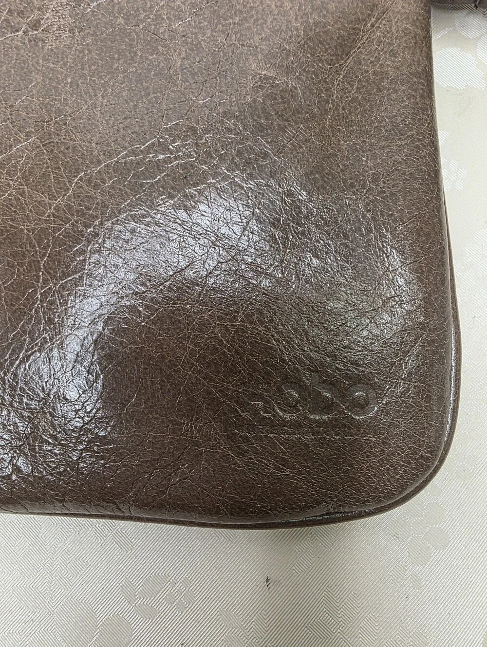 HOBO International Brown Leather Large Wristlet Pouch Wallet Zip Organizer